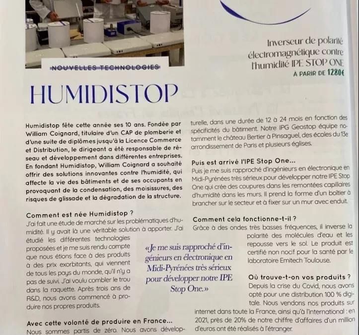 Humidistop France dans le magazine FAIT EN FRANCE